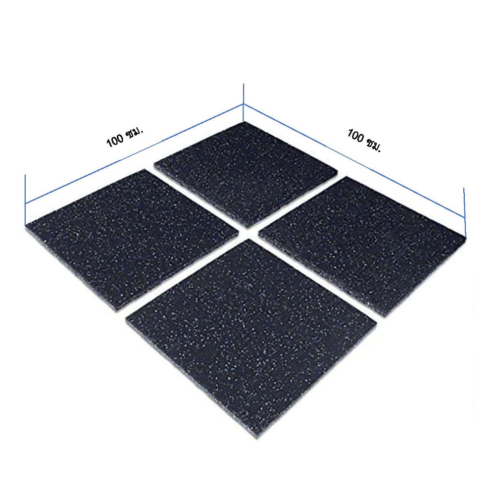 Muscle X แผ่นยางปูพื้นฟิตเนส หนา 25 มม. Rubber Floor 500*500*25 mm BS-2002